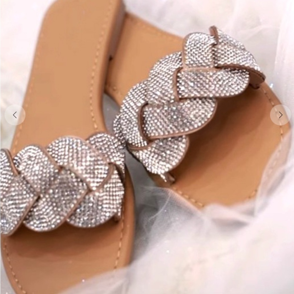Rhinestone embellished sandal